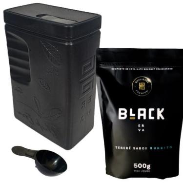 Imagem de Kit Tereré 1 Erva Mate Tereré Black Erva + Porta Erva Mate Black Erva 