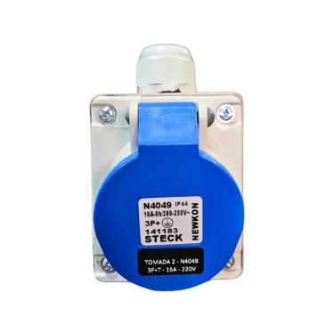 Imagem de Extensão Industrial S172102 3P+T com 2 Tomadas 16A N4049 e 1 Plugue 32A N4279 5 Metros IP44 200-250V Steck