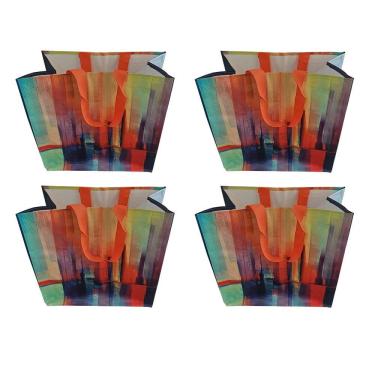Imagem de 4 Ecobag Gigante Ráfia Nova Estampa 44X45X29Cm B4U