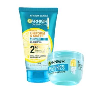 Imagem de Kit Hidratante Antiacne + Gel Limpeza - Garnier - Outros