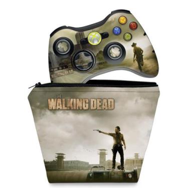 Imagem de Capa Case E Skin Compatível Xbox 360 Controle - The Walking Dead  B -