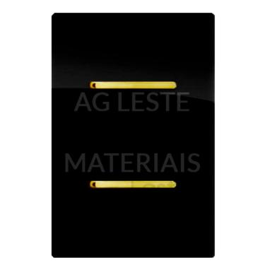 Imagem de Cj Interruptor Duplo Simples Com Suporte 4X2 - Dicompel Novara Preto Brilhante Gold - Dnv1700/5Pbgd