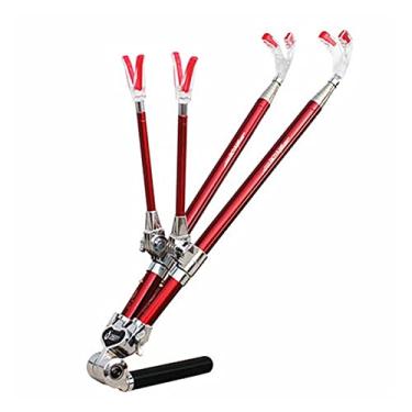 Imagem de Barraca de pesca Suporte duplo para caixa de pesca e cadeira de pesca, estrutura de torre dupla destacável e suporte de haste dupla Suporte para vara de pescar ( Color : Red , Size : 1.7M )