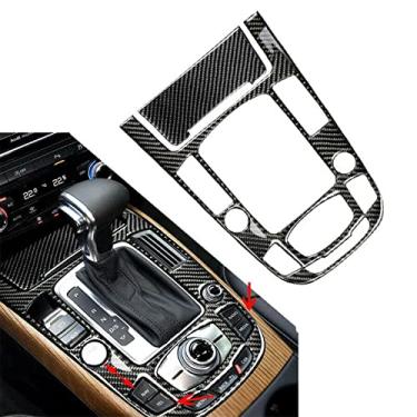 Imagem de FINMOKAL Apto Para Audi A4 B8 A5 Fibra De Carbono Console Central Painel De Mudança De Engrenagens Decoração Da Cobertura Preto, Fibra De Carbono