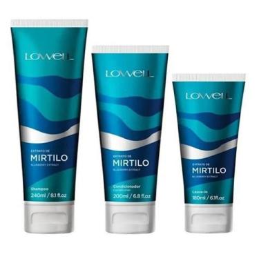 Imagem de Kit Extrato De Mirtilo Shampoo + Condicionador + Máscara - Lowell