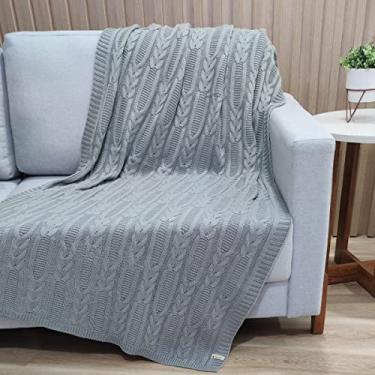 Imagem de Manta Trico Sofa Decorativa 150x90cm Usufruto Tricot c003 Cor:GRAFITE