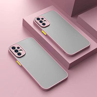 Imagem de Capa fosca à prova de choque para samsung galaxy s21 s20 s22 ultra plus fe a72 a71 a52 a51 a50 a32 4g 5g capa protetora de armadura, cor rosa, para galáxia a52 4g 5g