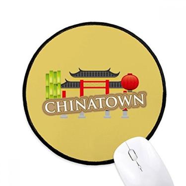 Imagem de Bamboo Lantern Brown China Town Mouse Pad Desktop Office Tapete redondo para computador