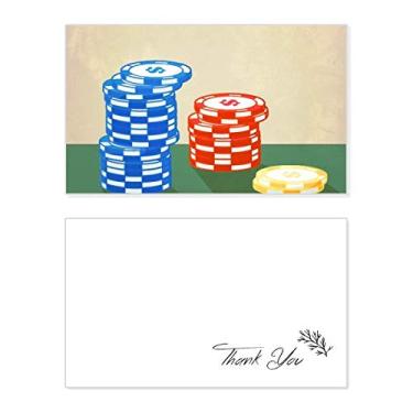 Imagem de Ilustração de arranjo de fichas de cassino cartão de agradecimento papel de aniversário saudação apreciação de casamento