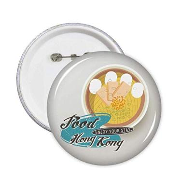 Imagem de Hong Kong Ramen China Art Deco Presente Alfinetes Moda Emblema Botão Decoração Acessório 5pcs