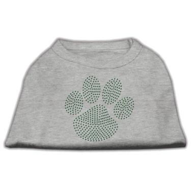 Imagem de Mirage Pet Products Camisa de strass de pata verde, 3GG, cinza