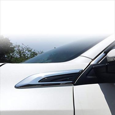Imagem de JIERS Para Honda Civic 2016-2017, tampa do orifício do para-lama da ventilação do carro lateral da grade do fluxo de ar admissão do capô do duto adesivo decorativo estilo do carro