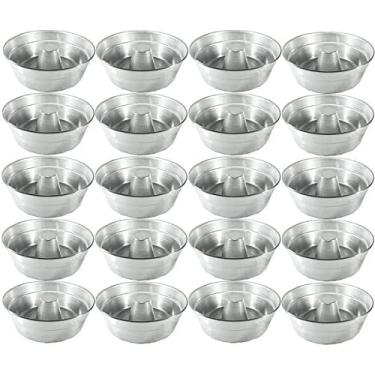 Imagem de Jogo 4 Formas de Pudim Bolo 16 cm e 18 cm Aluminio Brilhante