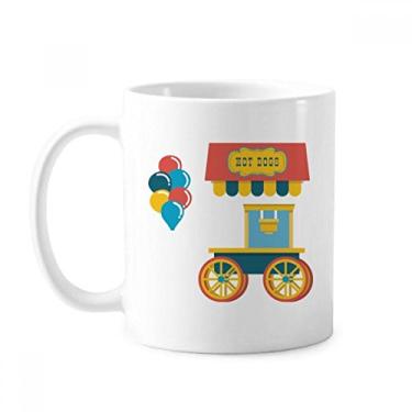 Imagem de Caneca de cerâmica com ilustração de cachorro-quente Amazing Funny Park