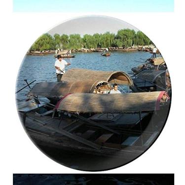 Imagem de Prato de barco de pescador decorativo de porcelana Salver louças de jantar