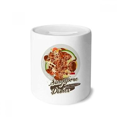 Imagem de DIYthinker Porta-moedas tradicional Singapura Rojak caixa de cerâmica porta-moedas presente de cofrinho