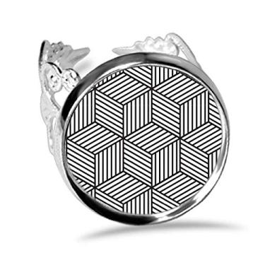 Imagem de DIYthinker Simple Line Art Grain Ilustration Pattern Ring Ajustável Love Wedding Engagement