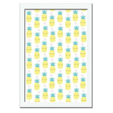 Imagem de Giz de Cor Confecções Quadro Decorativo Abacaxis Branco
