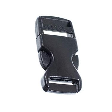 Imagem de Fivelas de liberação lateral plana PARACORD PLANET – Preto, fivelas de alça de plástico endurecido para artesanato e substituição (3/4 polegadas, 25 unidades)