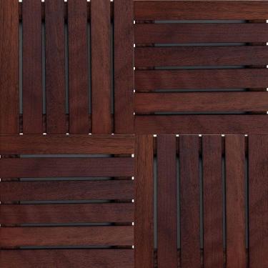 Imagem de Kit Deck em Placa de Madeira Modular 30cmx30cm com 20 Placas MaderSilva Imbuia