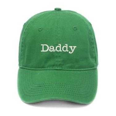 Imagem de L8502-LXYB Boné de beisebol masculino bordado Daddy algodão lavado, Verde, 7 1/8