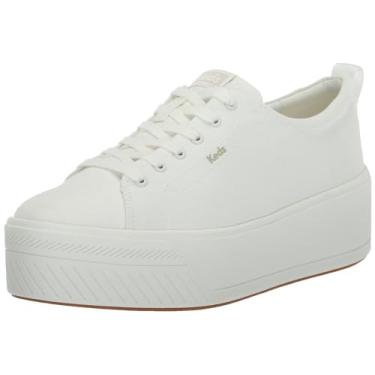 Imagem de Keds Tênis feminino Skyler com cadarço, Couro branco, 34