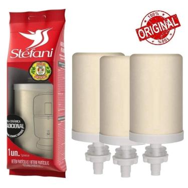 Imagem de Kit 3 velas refis filtro barro stéfani são joão tradicional