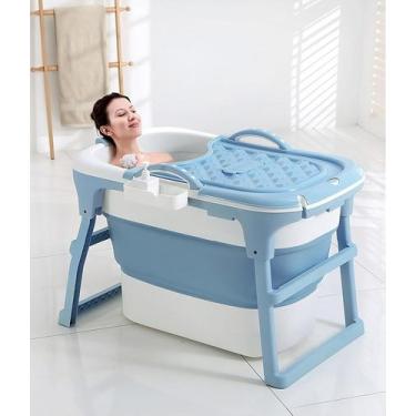 Imagem de Banheira Infantil Ofurô Grande Dobrável Retrátil - Tibaby, Branco, C/ 