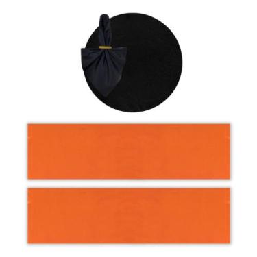 Imagem de Kit Mesa Posta Sousplat Completo Com Trilhos Halloween Dia das Bruxas 
