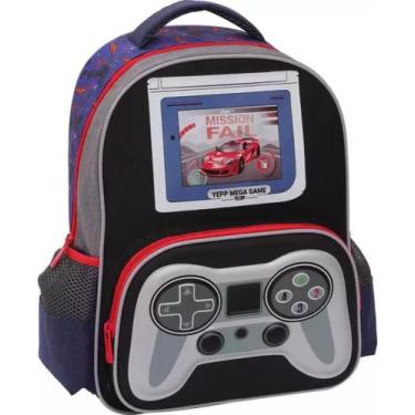 Imagem de Mochila Infantil Escolar Bolsa de Costa Mega Game Yepp - 6320, Azul
