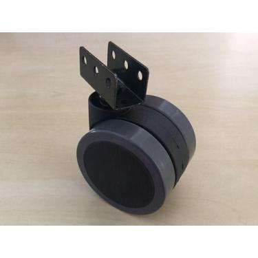 Imagem de Kit 8 Rodizio Roda 65mm Pu Haste/chapa Em U 19mm Giratorio - SQUADRONI