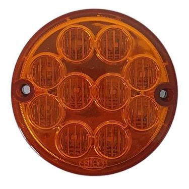 Imagem de Lanterna traseira pisca ônibus caminhão 96mm amarela led - SILO, 12V