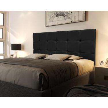 Imagem de Cabeceira Casal Aconchego Preta - JM3 Móveis