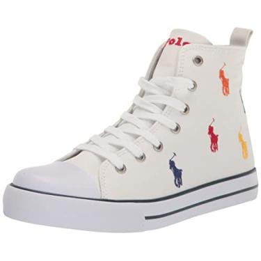 Imagem de POLO RALPH LAUREN Tênis masculino Hamptyn Hi II branco Mlt RPT Pp, Branco multi, 19