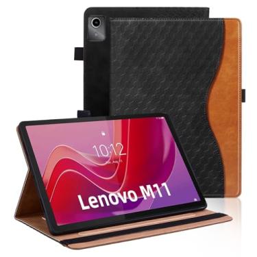 Imagem de Varohix Capa para Lenovo Tab M11 27.9 cm 2024 (TB330FU /TB330XU) Multi-Angle Stand Folio Cover PU Leather with Card Pocket Tab M11, preta