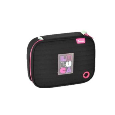 Imagem de Estojo Escolar Juvenil Luluca Lulike Style Clio Lu24602, Preto