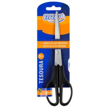 Imagem de Tesoura Multiuso 17cm  Aço Inox Preta 1701 - BRW