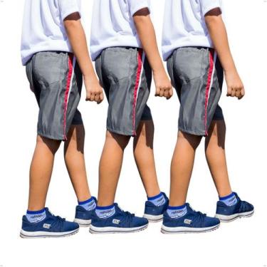 Imagem de KIT 3 Bermudas Infantil Tactel Lisa Cós de Elástico 214 - Ben20, 4, Ci
