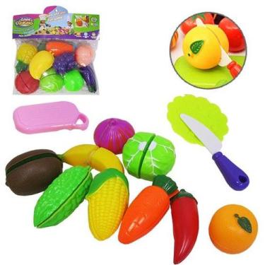 Imagem de Kit Cozinha Infantil Com Frutas E Legumes + Acessorios Color - NoBrand