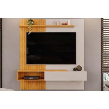 Imagem de Painel Home p/ TV até 65 Pol Tito Ripado c/ 1 Porta 150x164cm Bali/Ced