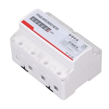 Imagem de Indicador de Saída de Pulso do Medidor de Consumo de Energia Trifásico, 230/400V - Ideal para Monitoramento Residencial, Material de PC, Montagem Em Trilho de 35 Mm
