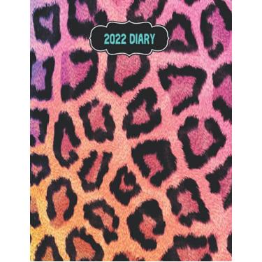 Imagem de 2022 Diary: A4 Week To View Dated Planner Agenda Organiser Calendar With Notes and To Do List - 2022 Diary One Week on Two Pages - 2022 Diary Leopard Jaguar