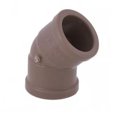 Imagem de Cotovelo/Joelho 45 Soldavel Marrom PLASTILIT, 25mm