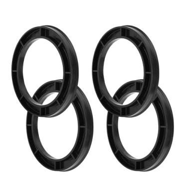 Imagem de TUCKBOLD Anéis centralizados no cubo da roda do carro Rodas duráveis Eixo central amortecedor Hubrings preto 4 peças OD 106,1 mm para ID 78,1 mm policarbonato