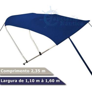 Imagem de Capota Toldo Nautico 3 Arcos 2,35m Comprimento P/ Lanchas, Barcos de A