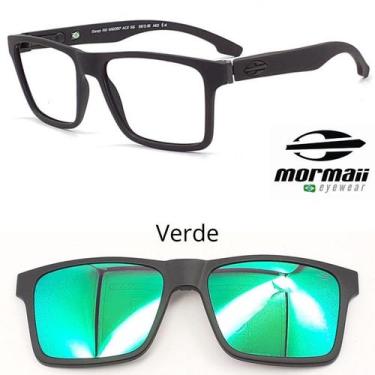 Imagem de Armação De Grau Mormaii Swap Ng Preto Fosco + 1 Clipon, Verde