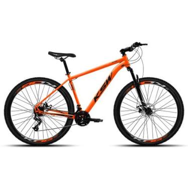 Imagem de Bicicleta Aro 29 KSW XLT100 18V 3X6 Freios a Disco, Laranja, Preto, 19