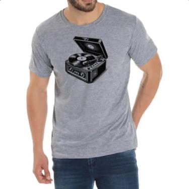 Imagem de Camiseta Cinza Vitrola maleta vintage - Alearts, M