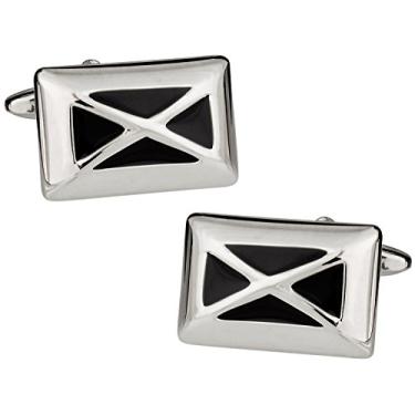 Imagem de Abotoaduras Cuff-Daddy Confident Black X Esmalte e Prata