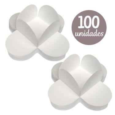 Imagem de FORMA DOCINHO 4 PETÁLAS C/100un HAPPY FESTAS - BRANCO